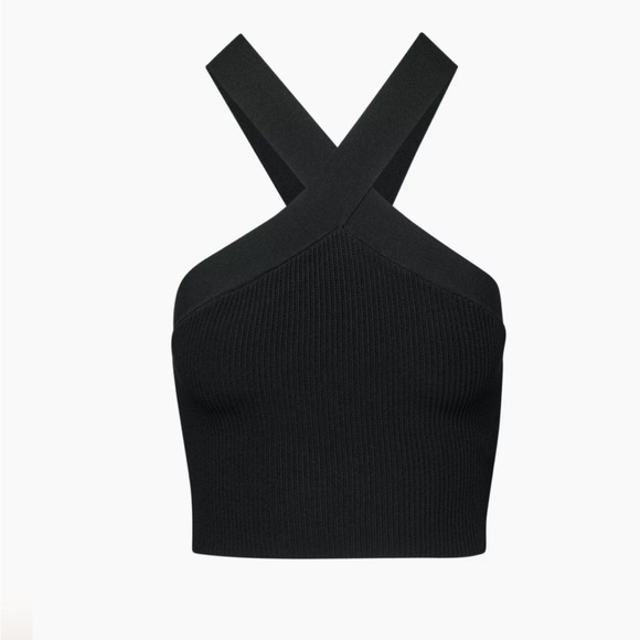 ARITZIA BABATON SCULPT KNIT CRISS CROSS CROPPED TANK - Picture 3 of 5
